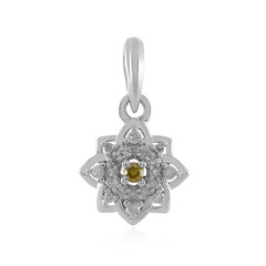 Colgante en plata con Diamante amarillo I2