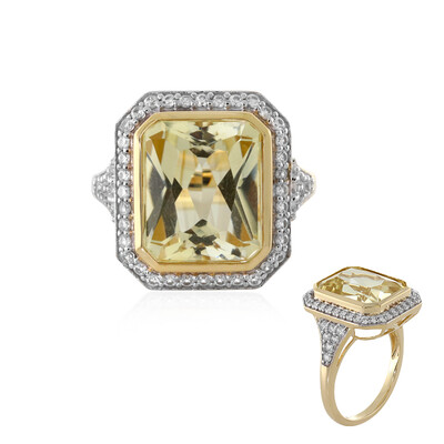 Anillo en oro con Cuncita amarillo canario