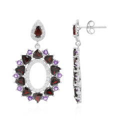 Pendientes en plata con Granate