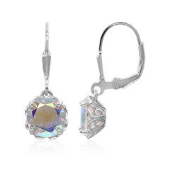 Pendientes en plata con Cuarzo Rayo de luna