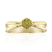 Anillo en oro con Diamante amarillo VS1