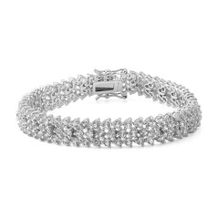 Brazalete en plata con Topacio blanco