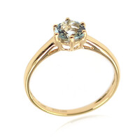 Anillo en oro con Aguamarina