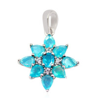 Colgante en plata con Ópalo azul Caribe