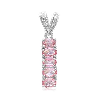 Colgante en plata con Zafiro Padparadscha
