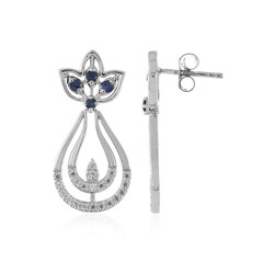 Pendientes en plata con Zafiro azul