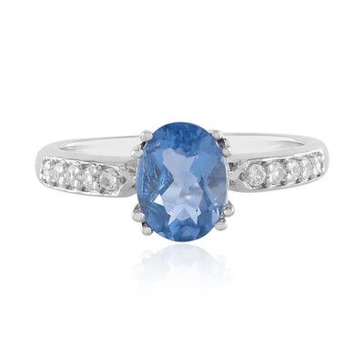 Anillo en plata con Fluorita de color cambiante