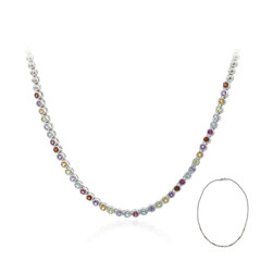 Collar en plata con Topacio azul suizo