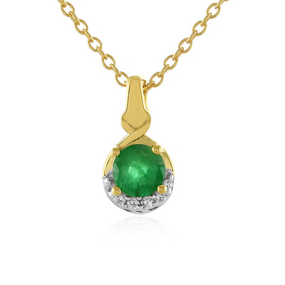 Collar en plata con Esmeralda de Brasil