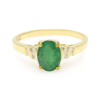 Anillo en plata con Esmeralda de Bahía