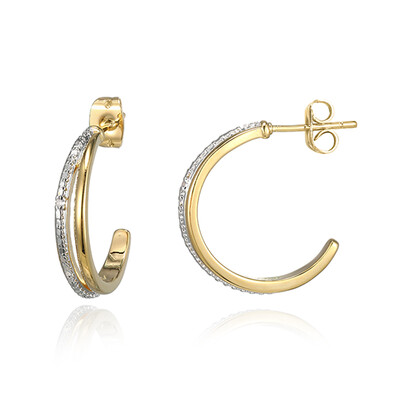 Pendientes en latón con Diamante I3 (I) (Juwelo Style)