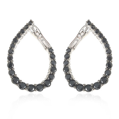 Pendientes en plata con Espinela negra