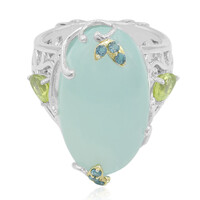 Anillo en plata con Calcedonia agua  (Dallas Prince Designs)
