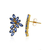 Pendientes en plata con Zafiro azul