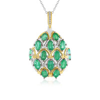 Collar en plata con Esmeralda de Zambia (Gems en Vogue)