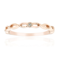 Anillo en oro con Diamante rosa de Francia de Argyle SI1