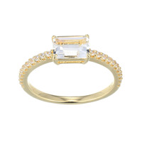 Anillo en plata con Topacio blanco