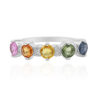Anillo en plata con Zafiro rosado