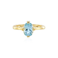Anillo en plata con Topacio azul cielo