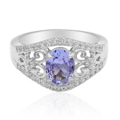 Anillo en plata con Tanzanita