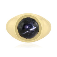 Anillo en plata con Diópsido estrella de la India