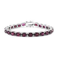 Brazalete en plata con Rodolita