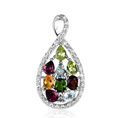 Colgante en plata con Granate de Mozambique
