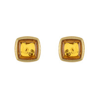 Pendientes en plata con Ámbar báltico cognac