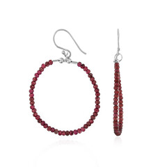 Pendientes en plata con Granate de Mozambique