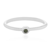 Anillo en plata con Diamante verde
