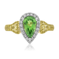 Anillo en oro con Granate tsavorita AAA (CIRARI)