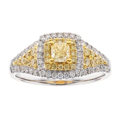 Anillo en oro con Diamante amarillo SI2 (CIRARI)