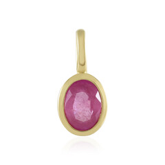 Colgante en plata con Zafiro rosa de Madagascar