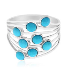 Anillo en plata con Turquesa bella durmiente (Anne Bever)