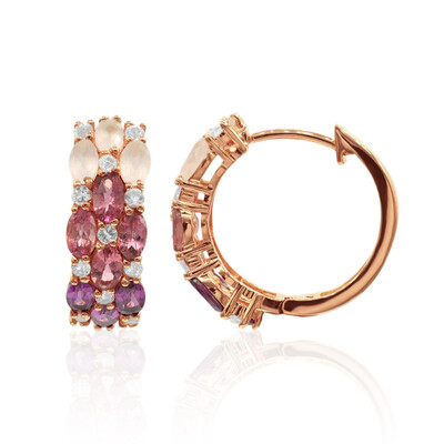 Pendientes en plata con Rodolita
