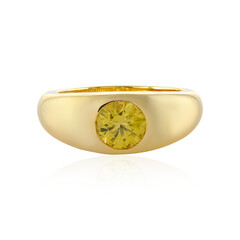 Anillo en plata con Zircón amarillo