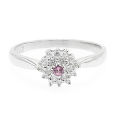 Anillo en plata con Zafiro Padparadscha