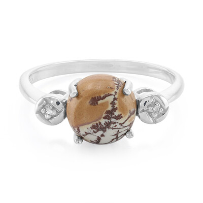 Anillo en plata con Jaspe Sonoran dendritas