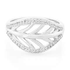 Anillo en plata con Topacio blanco