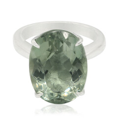 Anillo en plata con Amatista verde esperanza