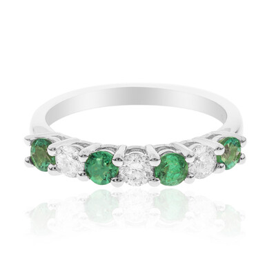Anillo en oro con Esmeralda de Zambia AAA (CIRARI)