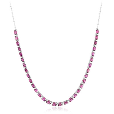 Collar en plata con Rodolita