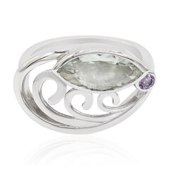 Anillo en plata con Amatista verde
