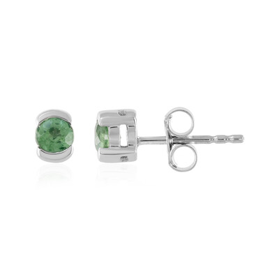 Pendientes en plata con Cianita menta