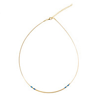 Collar en plata con Hematita azul