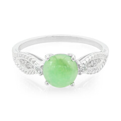 Anillo en plata con Crisoprasa imperial