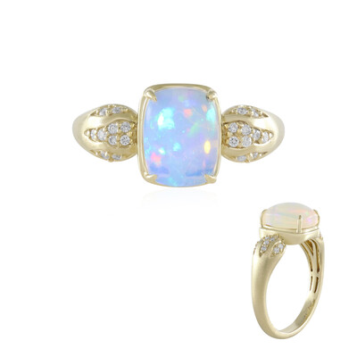 Anillo en oro con Ópalo Welo AAA (de Melo)