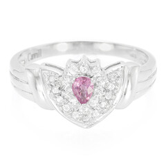 Anillo en plata con Turmalina cuprífera