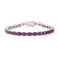 Brazalete en plata con Rodolita