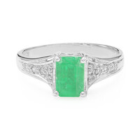 Anillo en plata con Esmeralda de Bahía